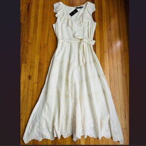 New w/tag Lauren Ralph Lauren Ivory ruffle dress Size 8